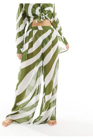 New Look Lightweight trouser in khaki stripe