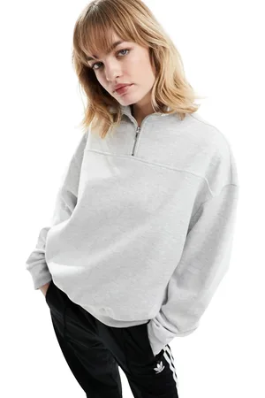 COLLUSION Quarter zip sweatshirt in marl