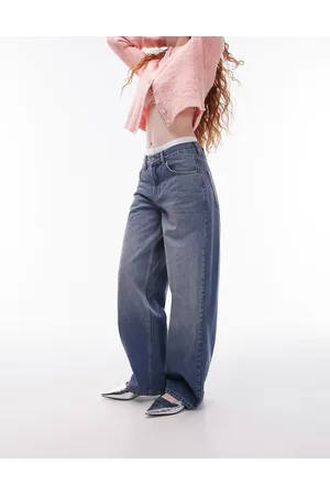 Topshop Cinch back jeans in mid
