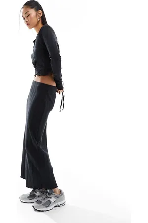MANGO Tie front co-ord skirt in