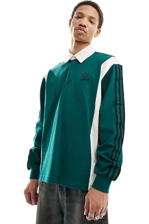 adidas Archive rugby shirt in and off white