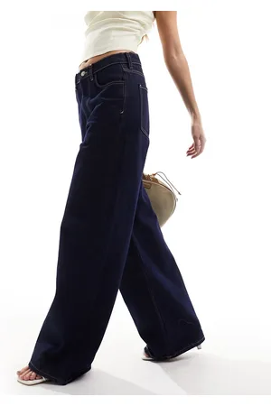 MANGO Wide leg jeans in dark