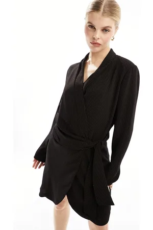 Morgan Long sleeve wrap mini dress in