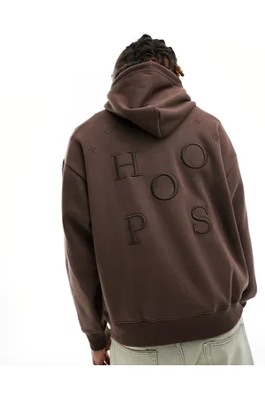 Bershka Keep it printed hoodie in dark