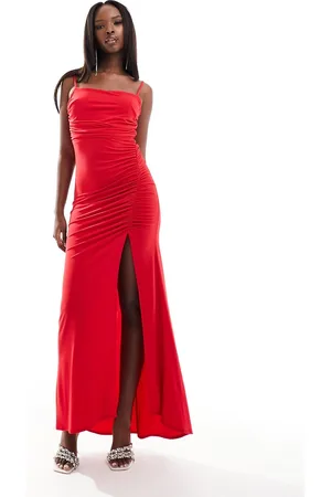 Flounce London Maxi dress in red