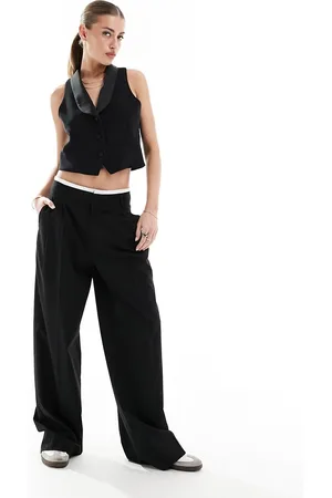 River Island Crop tux waistcoat in