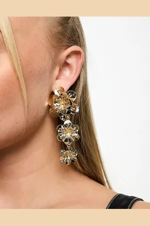 True Decadence Statement flower drop earrings in