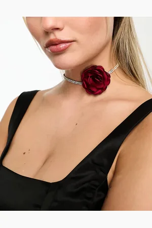 True Decadence Rose corsage choker in