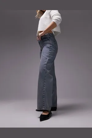 Topshop Cinch back jean in dirty bleach