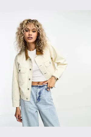 Obey Ariana cropped denim jacket in