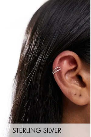ASOS Sterling ear cuff earring with double row detail
