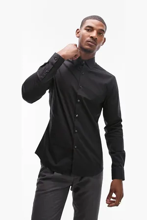 Topman Long sleeve formal slim fit stretch shirt in
