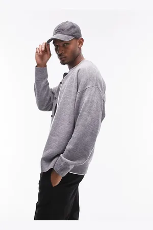 Topman Round collar cardigan in