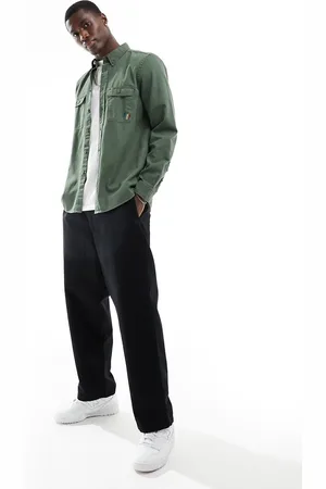 Paul Smith Zebra logo 2 pocket button down twill overshirt in mid