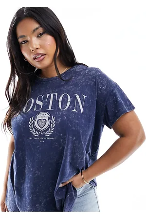 Yours Oversized acid wash boston t-shirt in