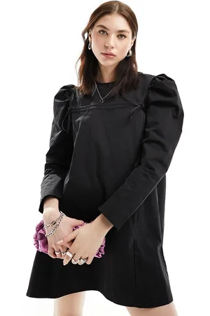Ghospell Ruched drawstring mini dress in