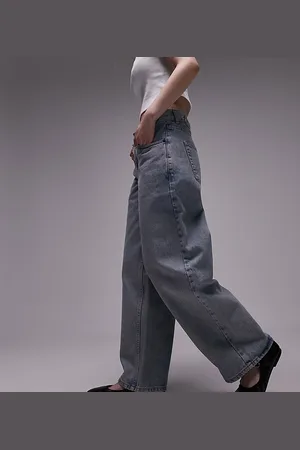 Topshop Cinch back jean in dirty bleach
