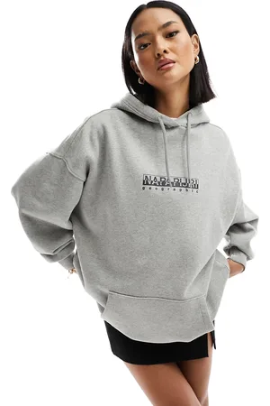 Napapijri Box logo oversized fleece hoodie in