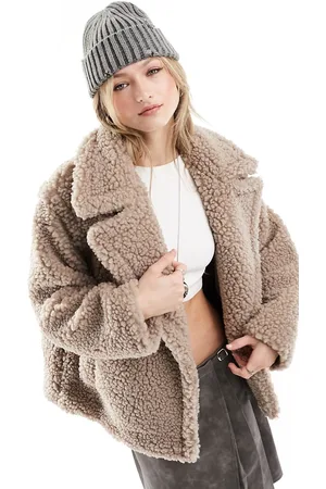 UGG Gertrude teddy coat in stone