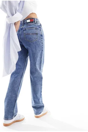 Tommy Hilfiger Julie high rise straight leg jeans in mid wash