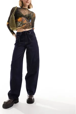 Stradivarius Balloon jean in dark wash