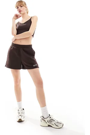 New Balance Linear Heritage french terry shorts in coffee