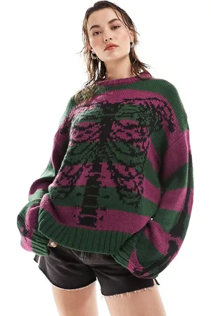 The Ragged Priest Stripped ribcage jumper