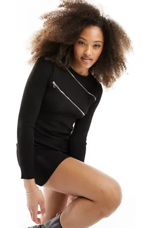 Heartbreak Knitted mini dress with zip detail in