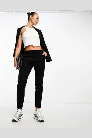 MANGO Slim leg trousers in