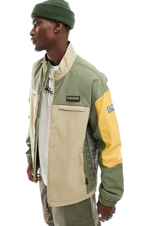 Napapijri Boyd logo jacket in mulit khaki