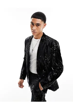 ASOS Slim scattered sequin suit jacket in