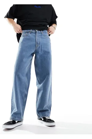 Vans Check-5 baggy denim jeans in mid- wash