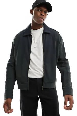 Weekday Norton zip through bomber style cardigan in wash