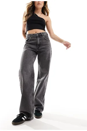MANGO Straight leg oversized jeans in washed