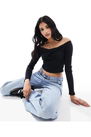 New Look Twist front bardot top in