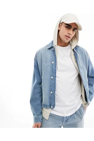 ASOS Classic fit denim jacket with panelled detail front pockets in washed