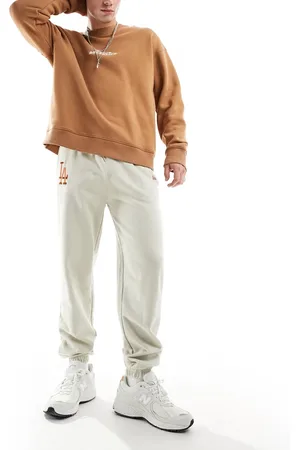 New Era LA logo joggers in ecru