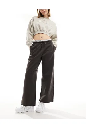 Pull&Bear Wide leg jogger with boxer waistband in