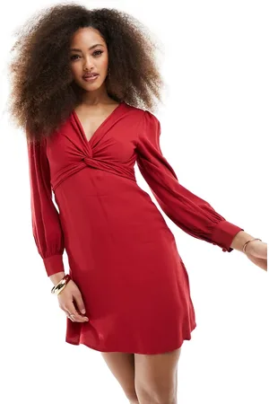 & OTHER STORIES Twist front mini dress in