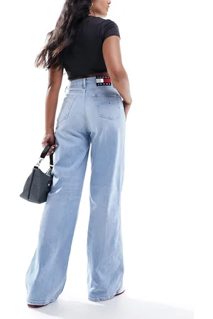 Tommy Hilfiger Claire high rise wide leg jeans in mid wash