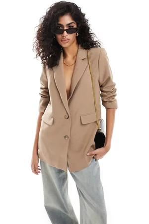 SELECTED Femme relaxed fit blazer in beige