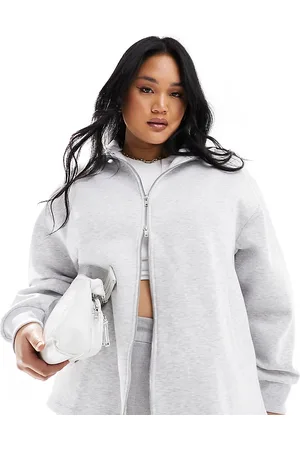 ASOS ASOS DESIGN Curve high neck zip up sweat in