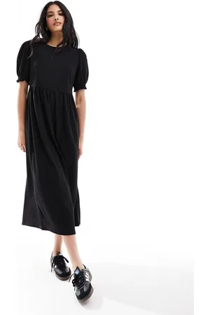 New Look Plain smock midi dress in