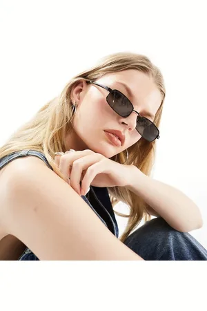 ASOS Square 90s metal sunglasses in