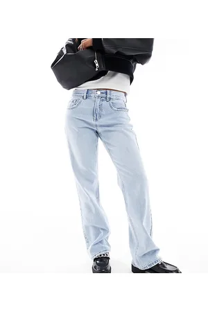 Stradivarius Petite STR straight leg jean in light