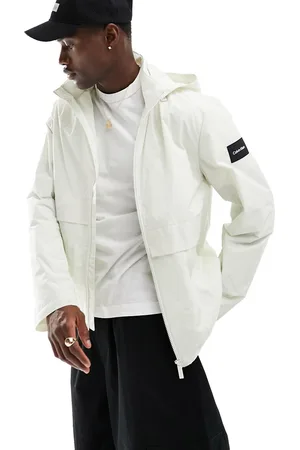 Calvin Klein Crinkle nylon mix media jacket in