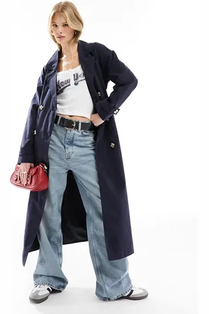 JDY Longline trench coat in