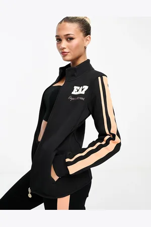 EA7 Zip thru fitted sweatshirt in