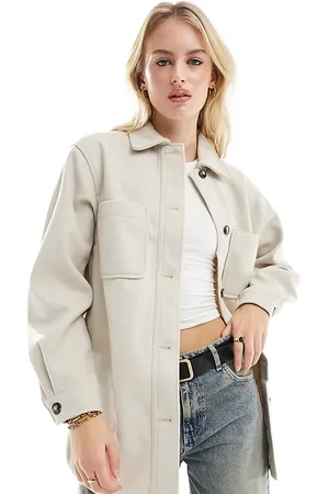New Look Shacket in stone