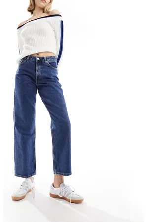Monki Taiki high waist mom jeans in dark